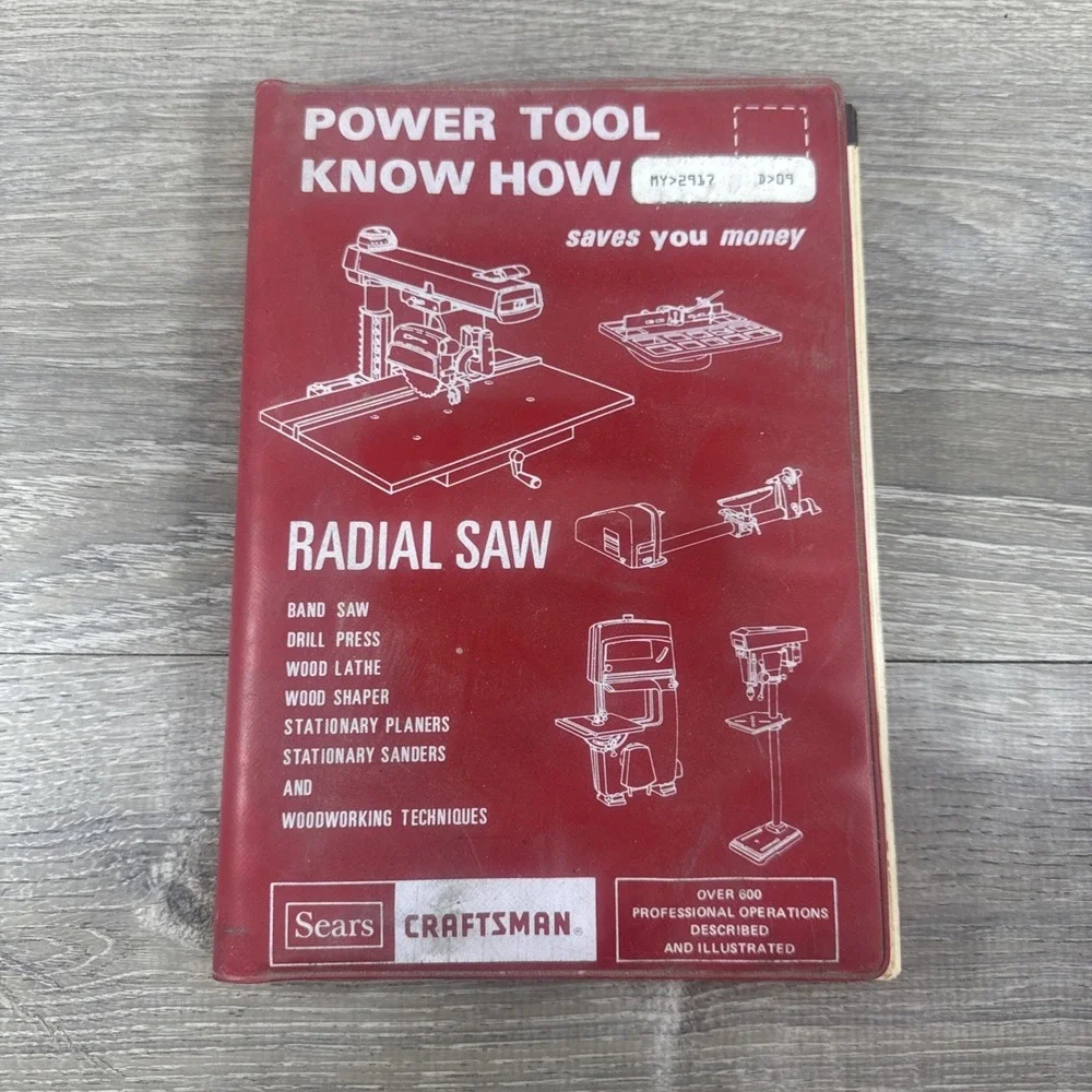Sears Craftsman Power Tool Book -Radial Saw   1970's - Manual # 9 2917